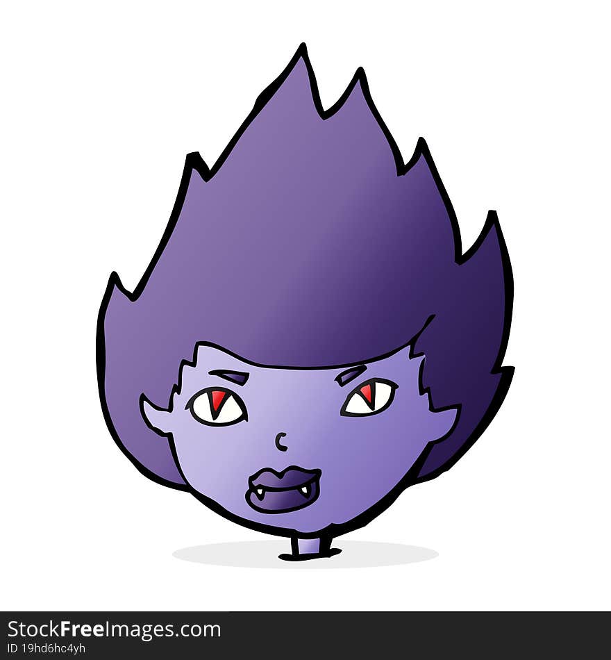 cartoon vampire head