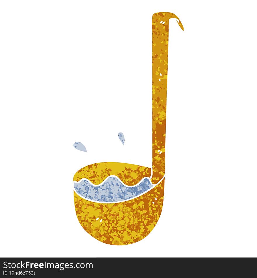 Quirky Retro Illustration Style Cartoon Ladle