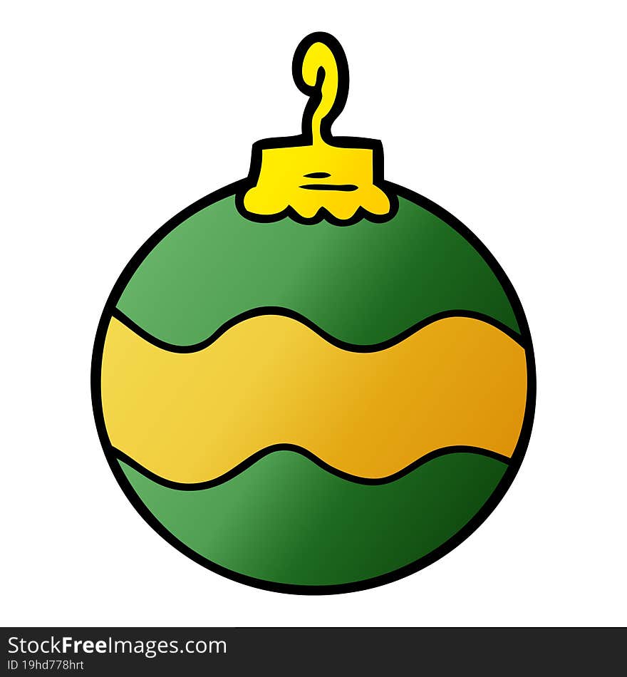 cartoon christmas bauble. cartoon christmas bauble