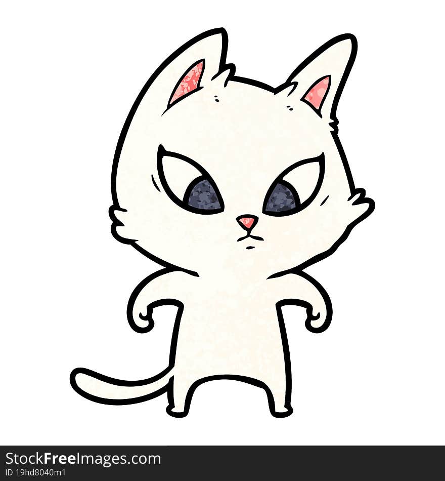 confused cartoon cat. confused cartoon cat