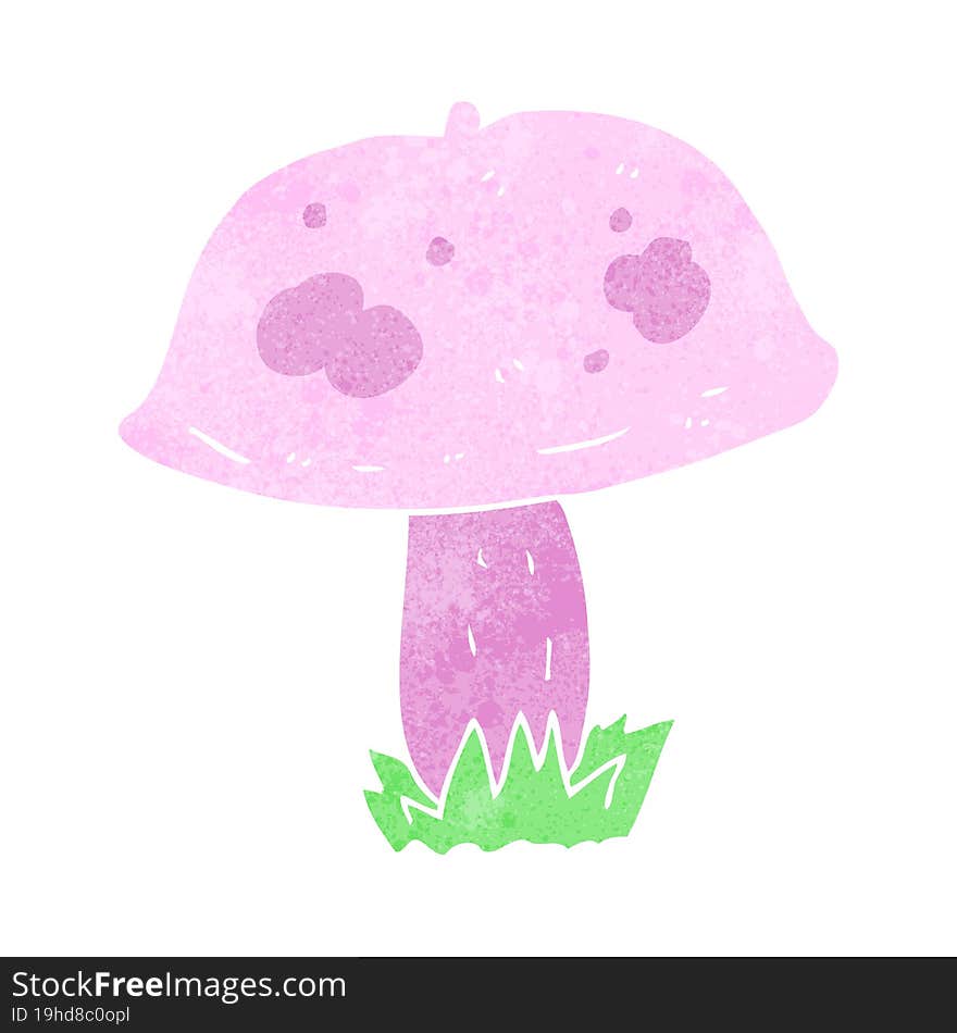 Retro Cartoon Mushroom