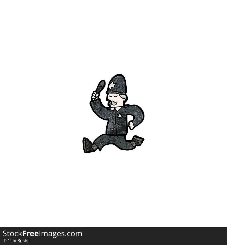 Cartoon British Policeman