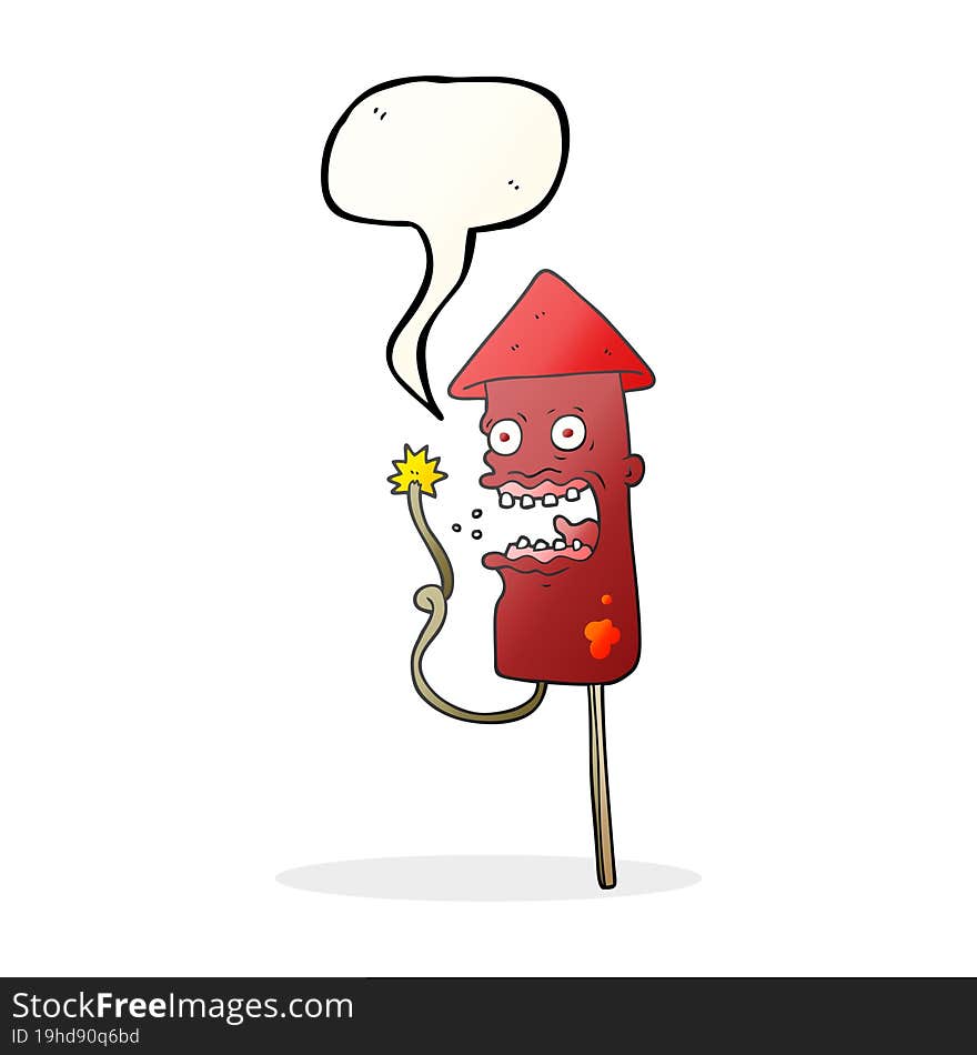 Speech Bubble Cartoon Screaming Firework