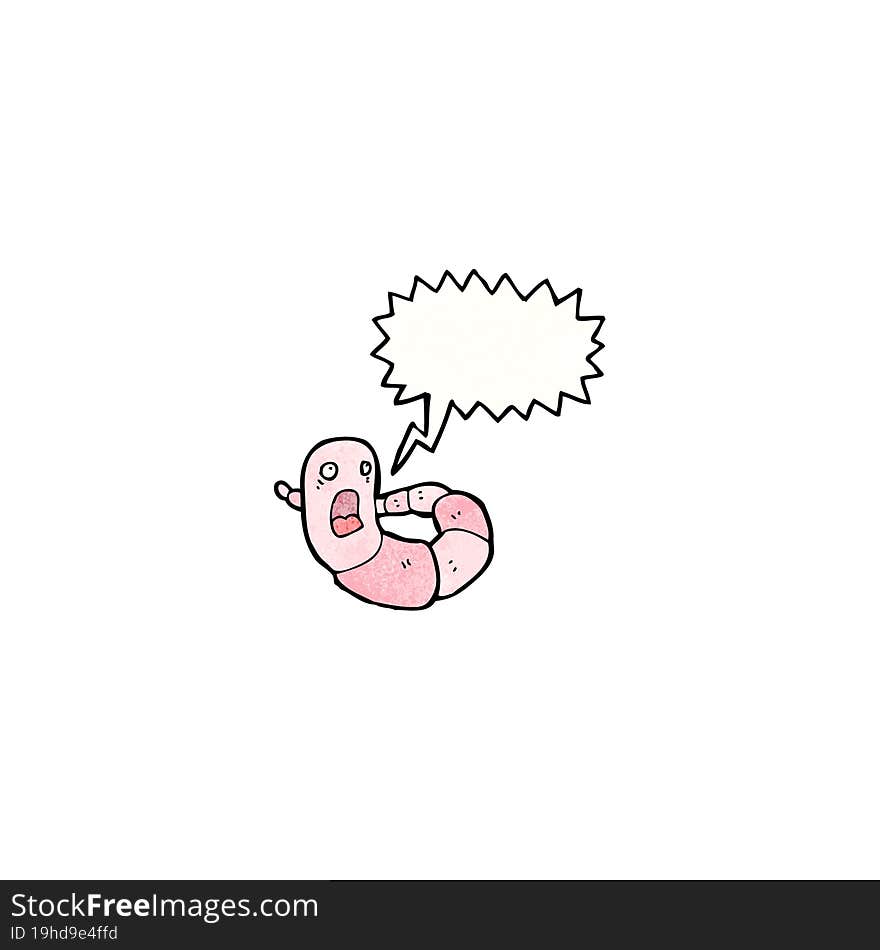 cartoon earthworm