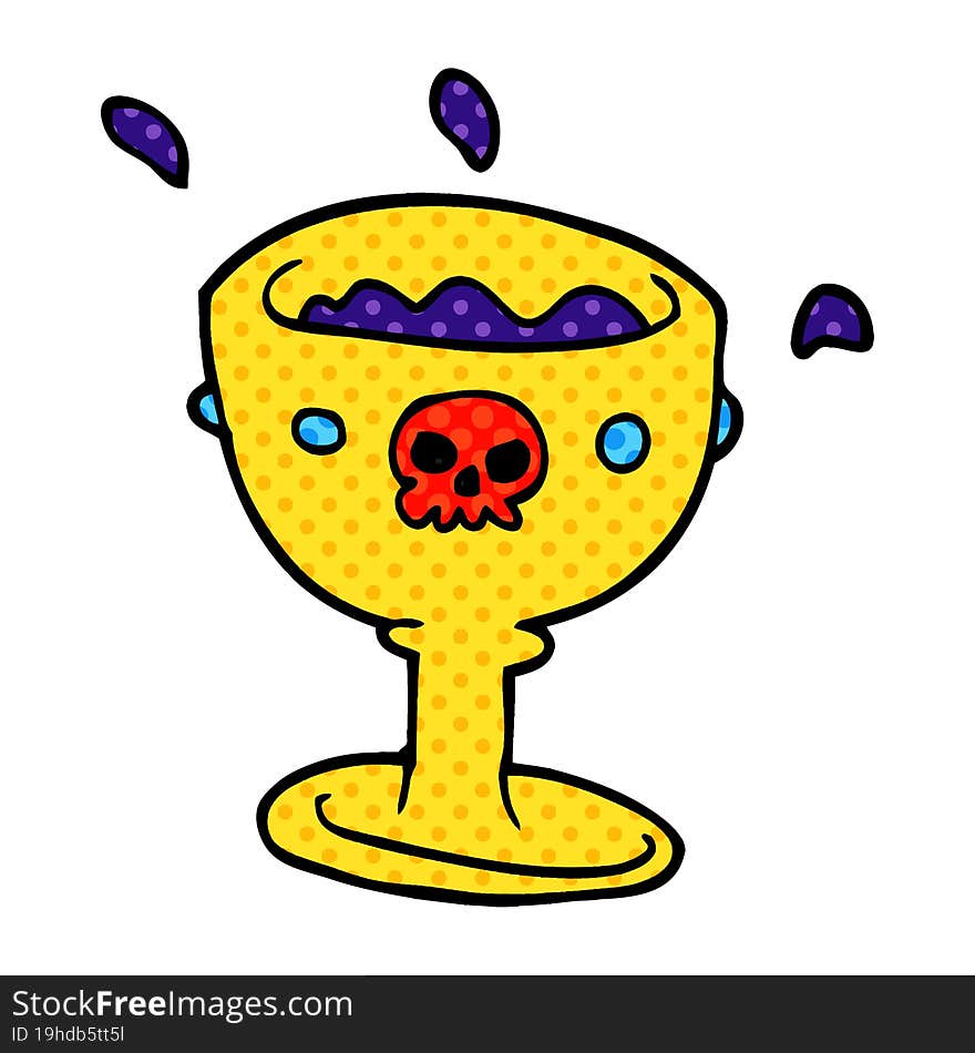 cartoon doodle goblet