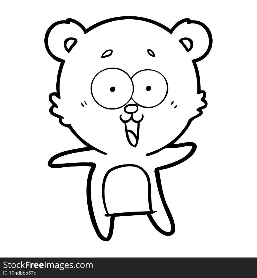 laughing teddy  bear cartoon. laughing teddy  bear cartoon