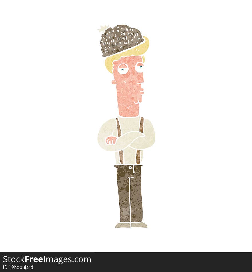 cartoon man in hat