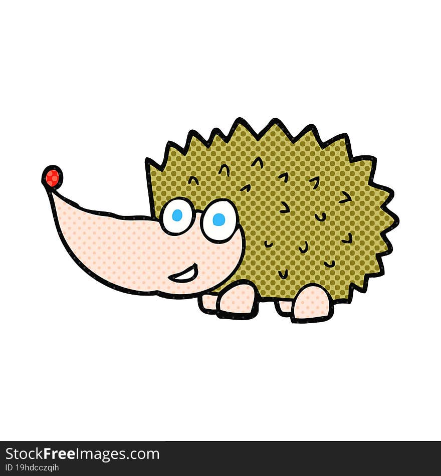 freehand drawn cartoon hedgehog