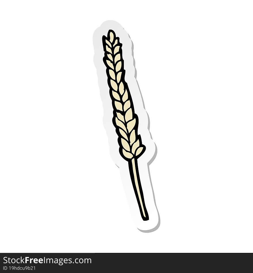 sticker of a cartoon corn