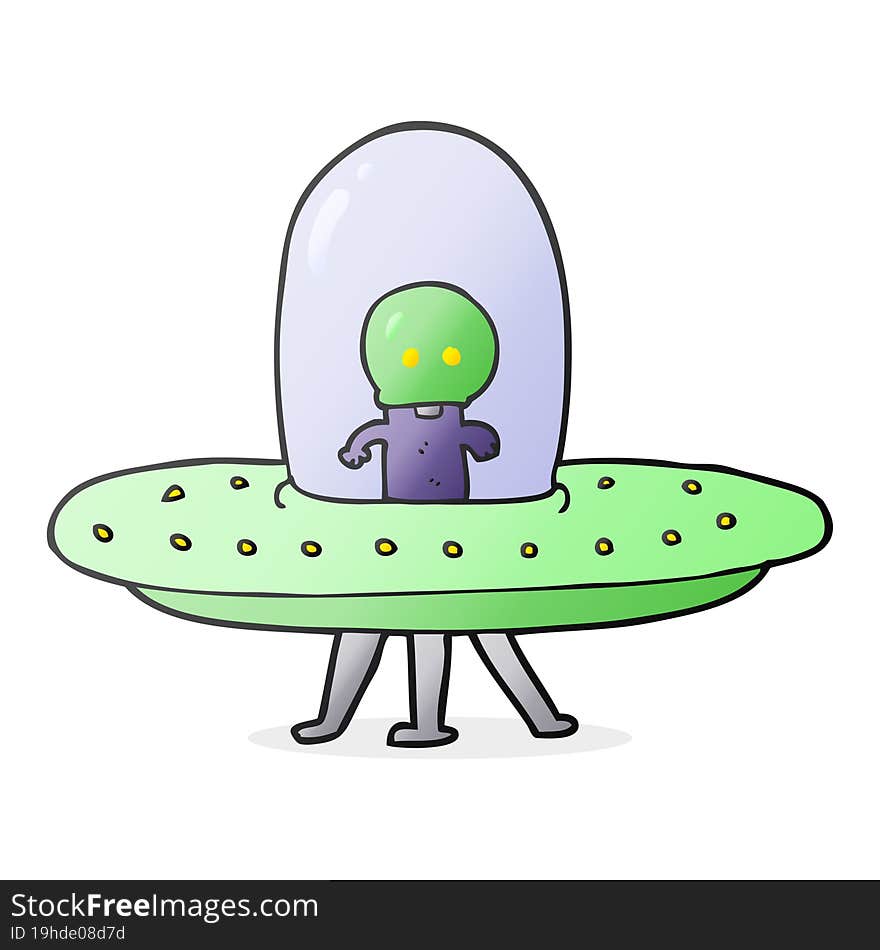 cartoon flying saucer