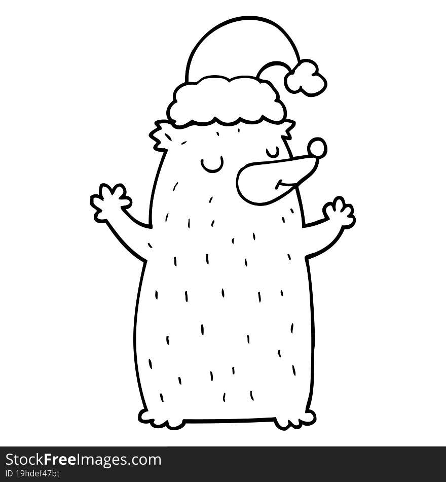 Cute Cartoon Christmas Bear