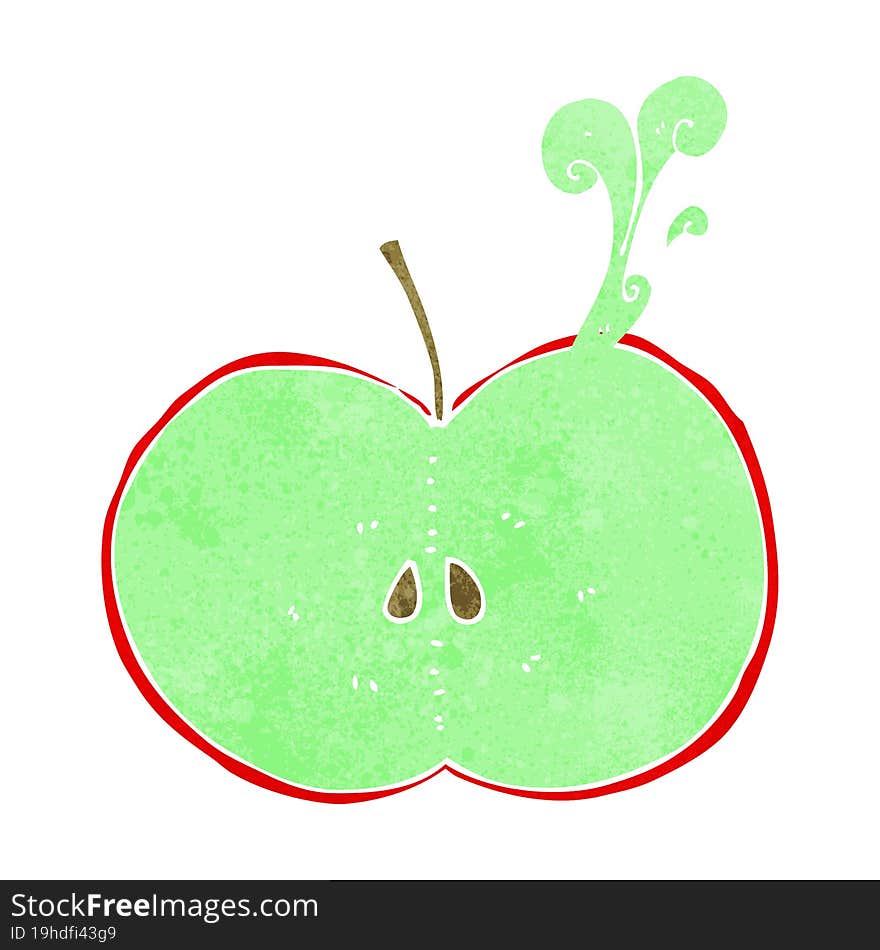 cartoon sliced apple