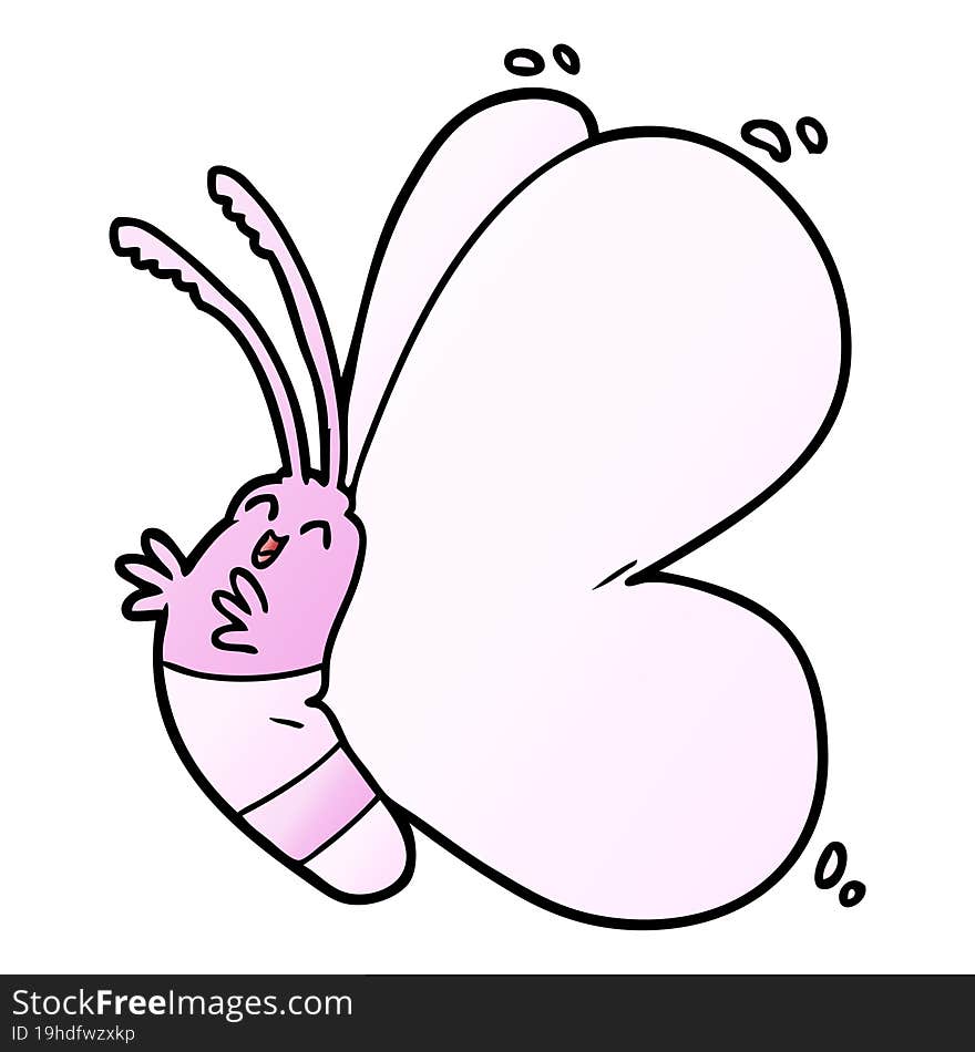 funny cartoon butterfly. funny cartoon butterfly