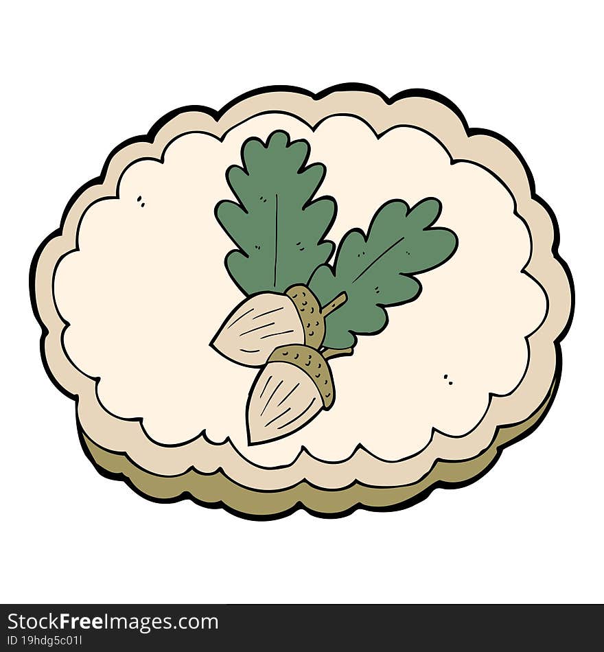 cartoon acorn symbol