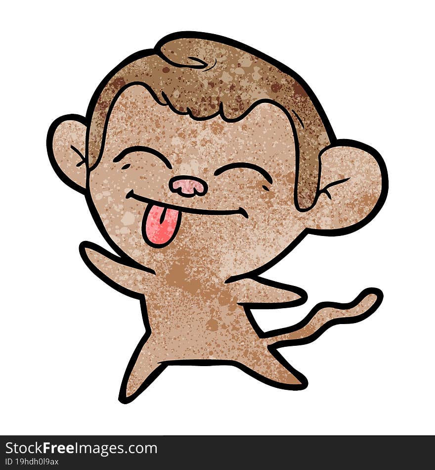 funny cartoon monkey. funny cartoon monkey