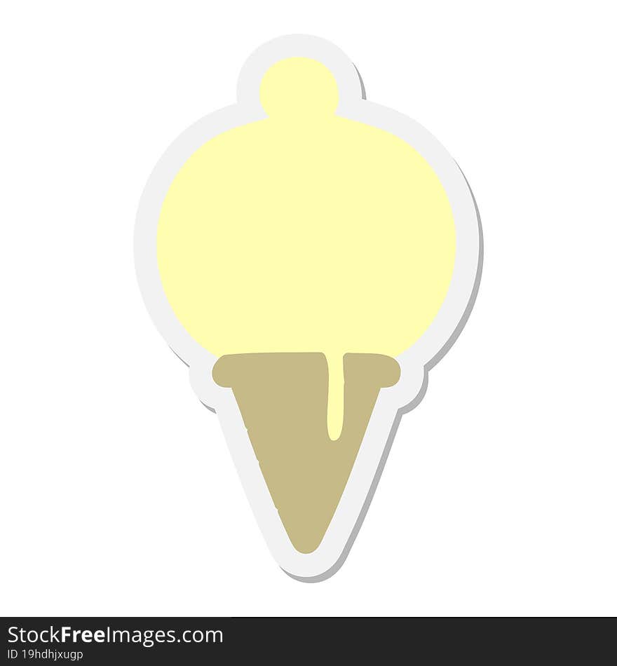 ice cream cone sticker