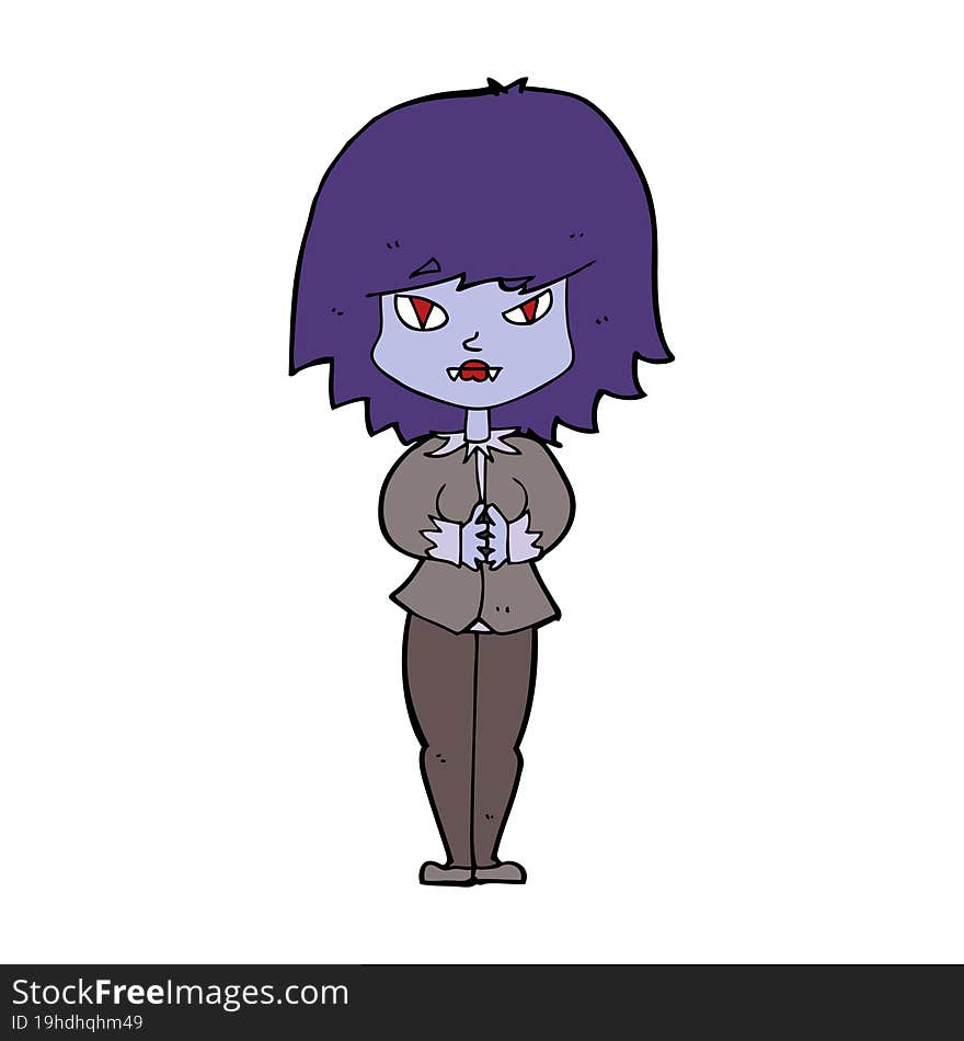 cartoon vampire woman