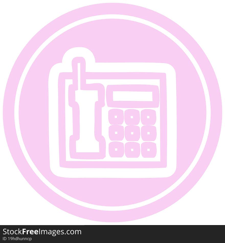 office telephone circular icon