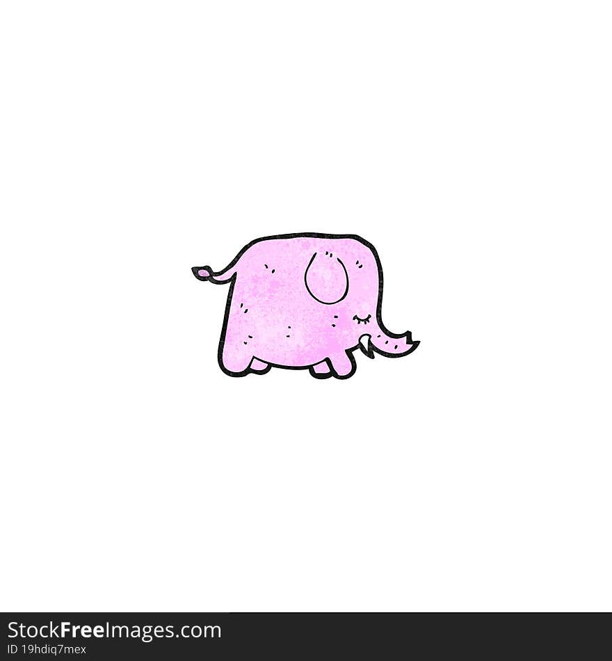 Cartoon Pink Elephant