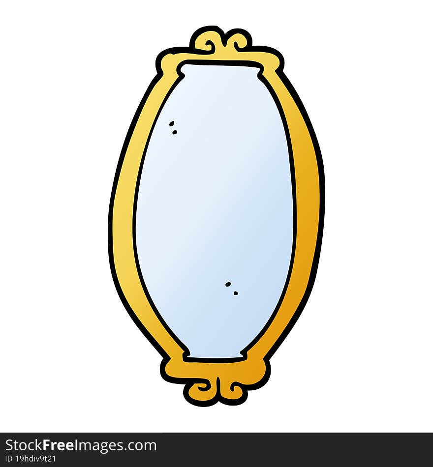 vector gradient illustration cartoon mirror