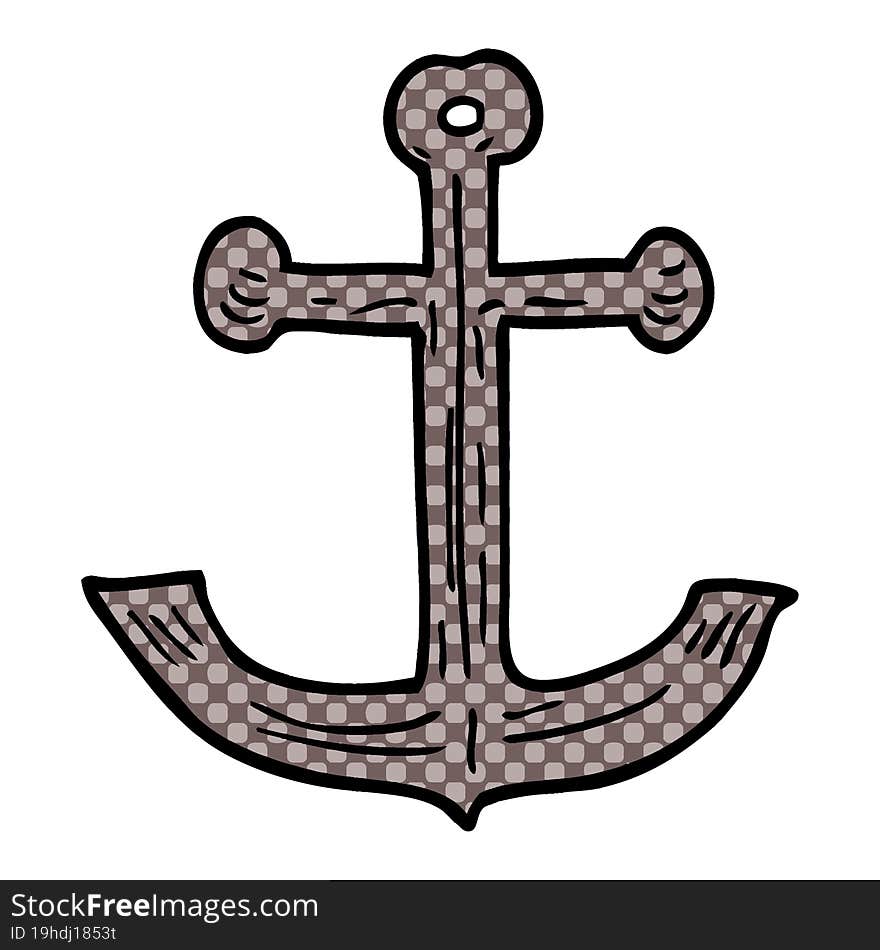 cartoon doodle ships anchor