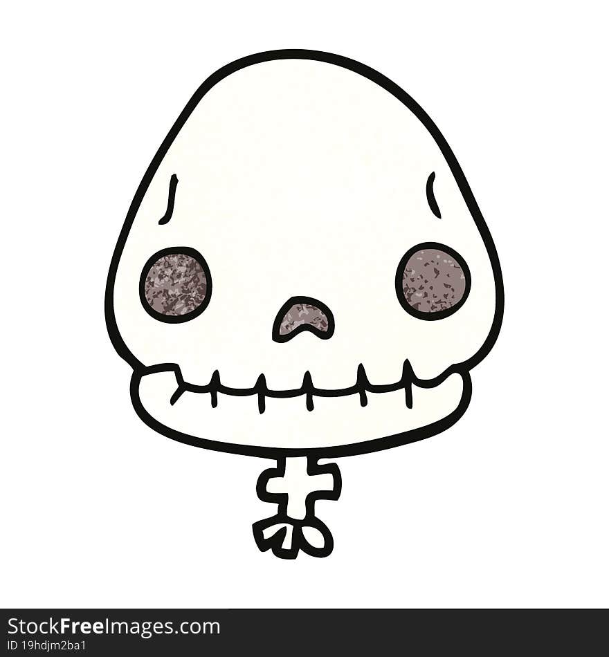 cartoon doodle halloween skull