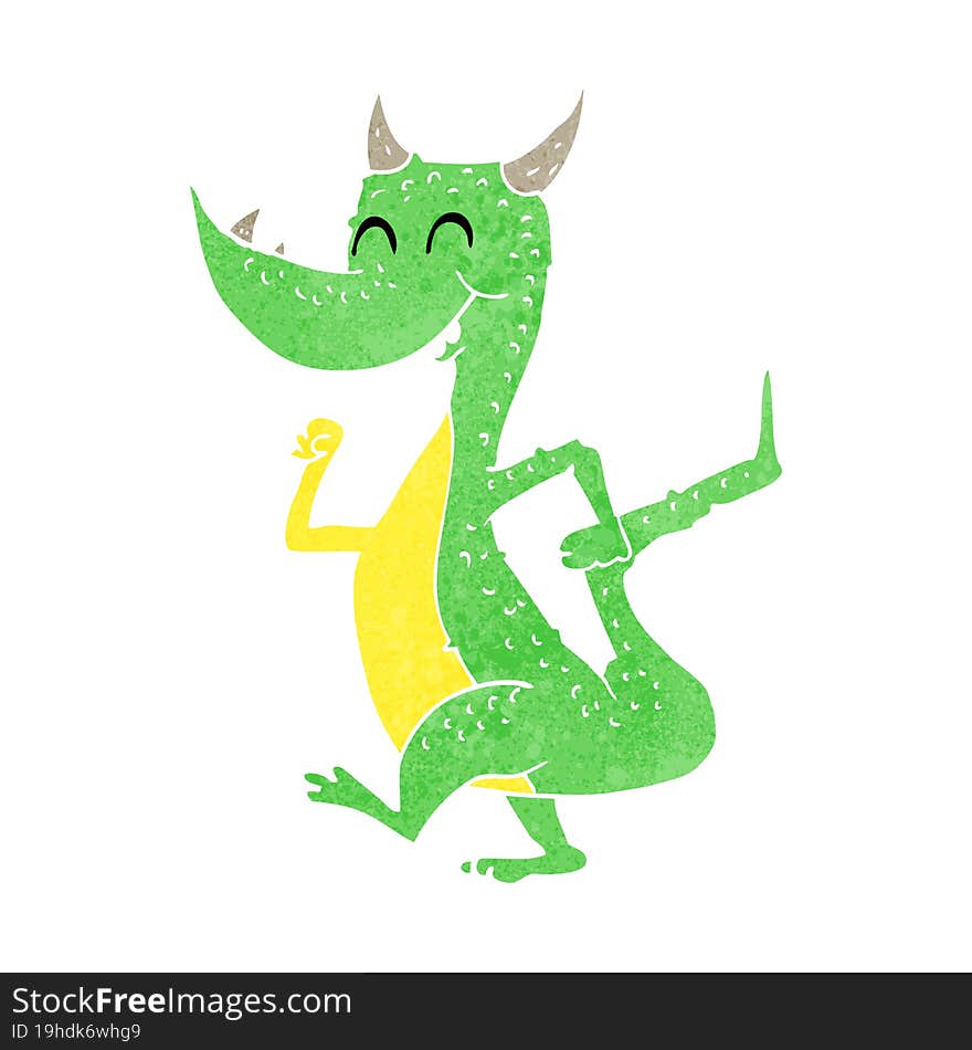 cartoon happy dragon