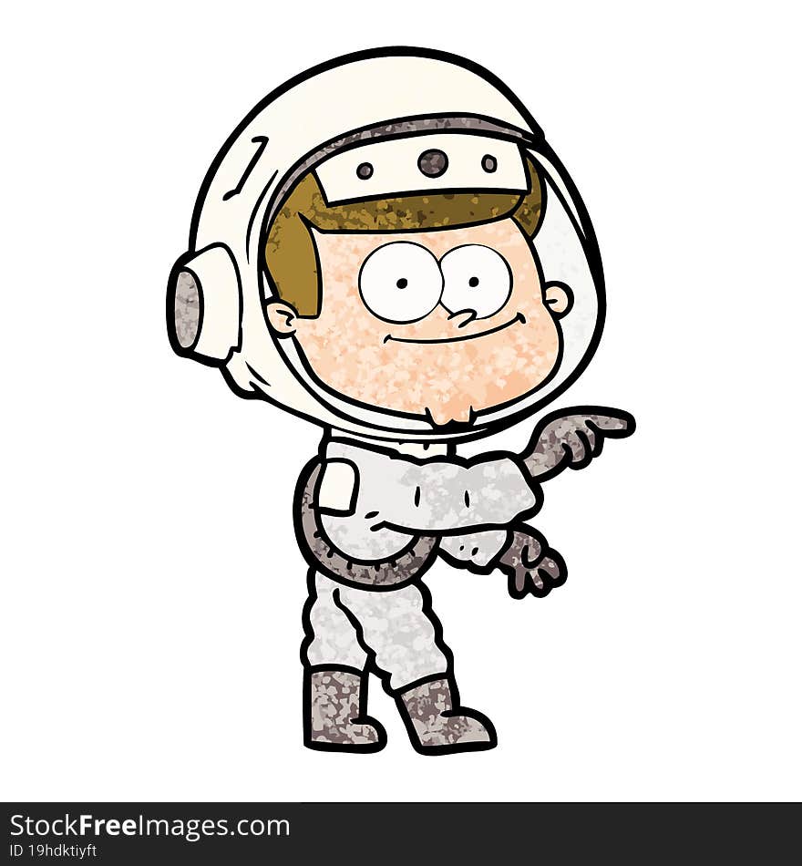 happy astronaut cartoon. happy astronaut cartoon