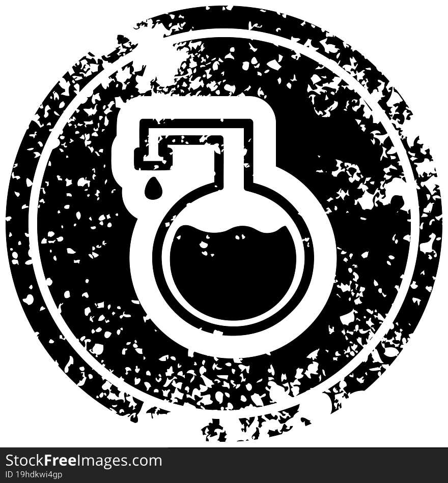 Chemical Vial Distressed Icon