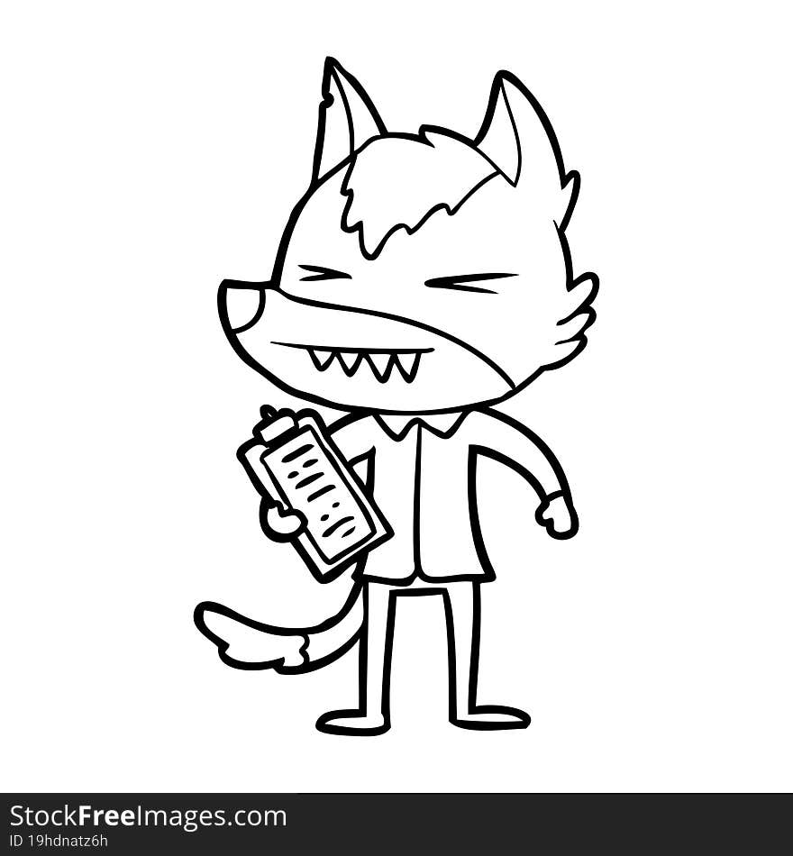 angry wolf cartoon. angry wolf cartoon