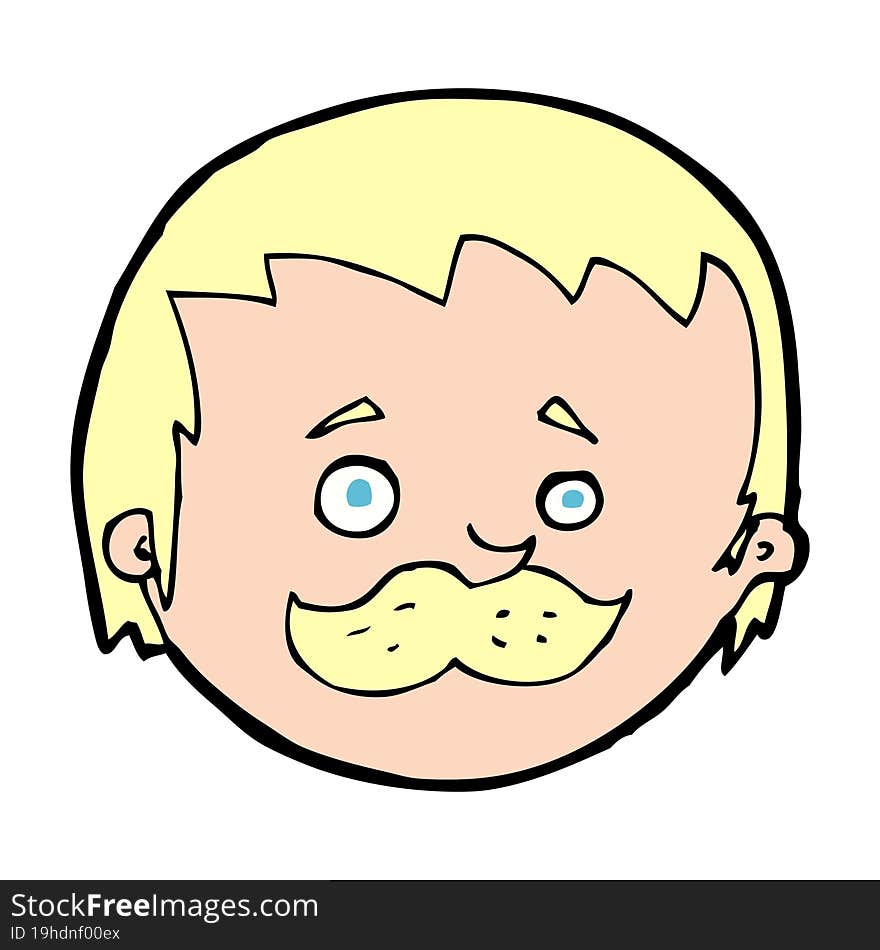 cartoon man with mustache