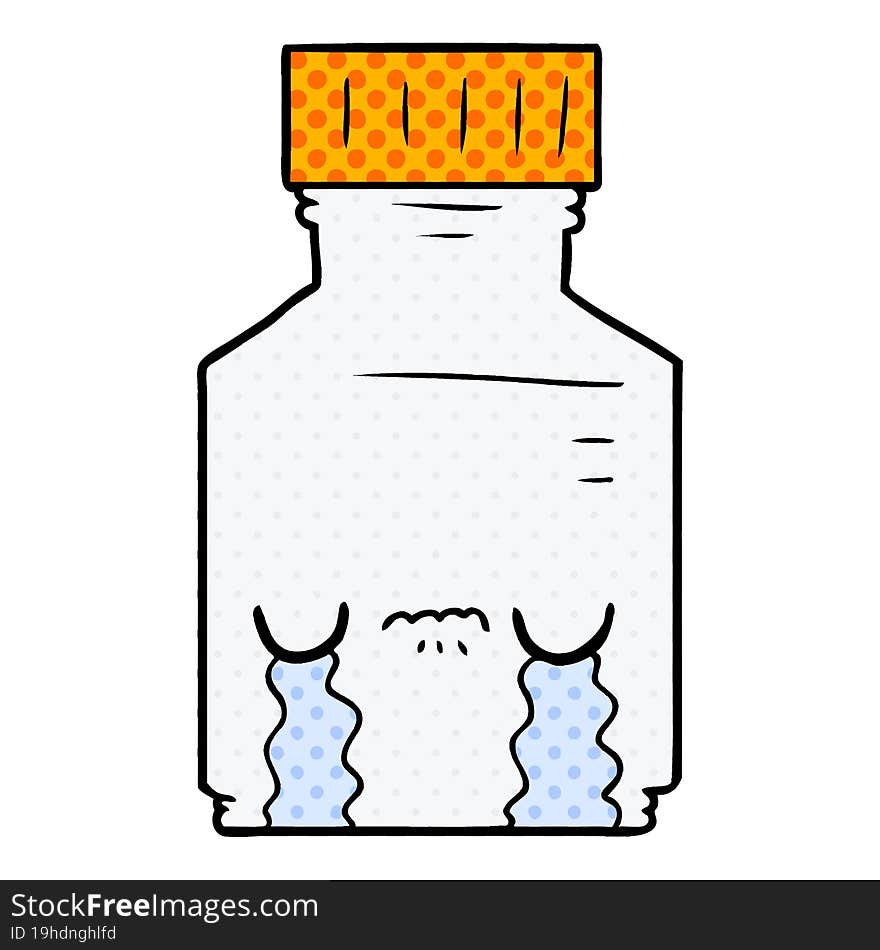 cartoon pill jar. cartoon pill jar