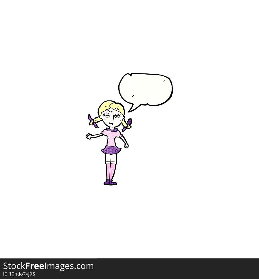 blond vampire girl cartoon