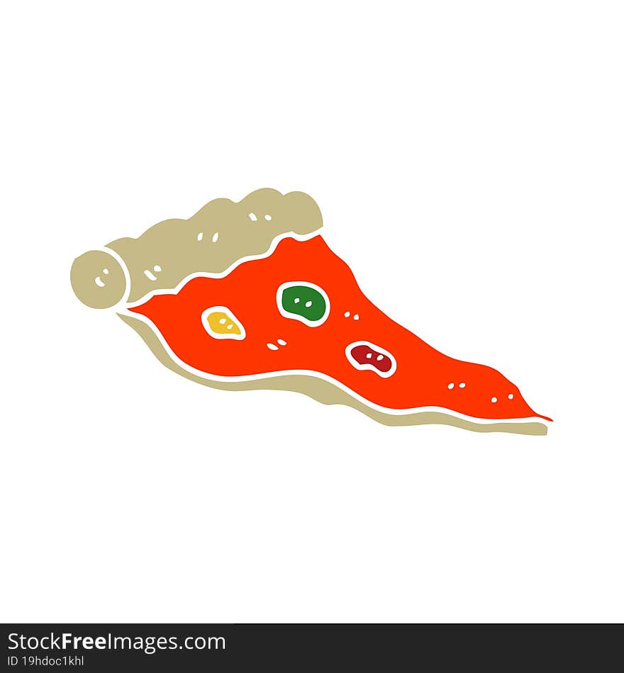 flat color style cartoon pizza