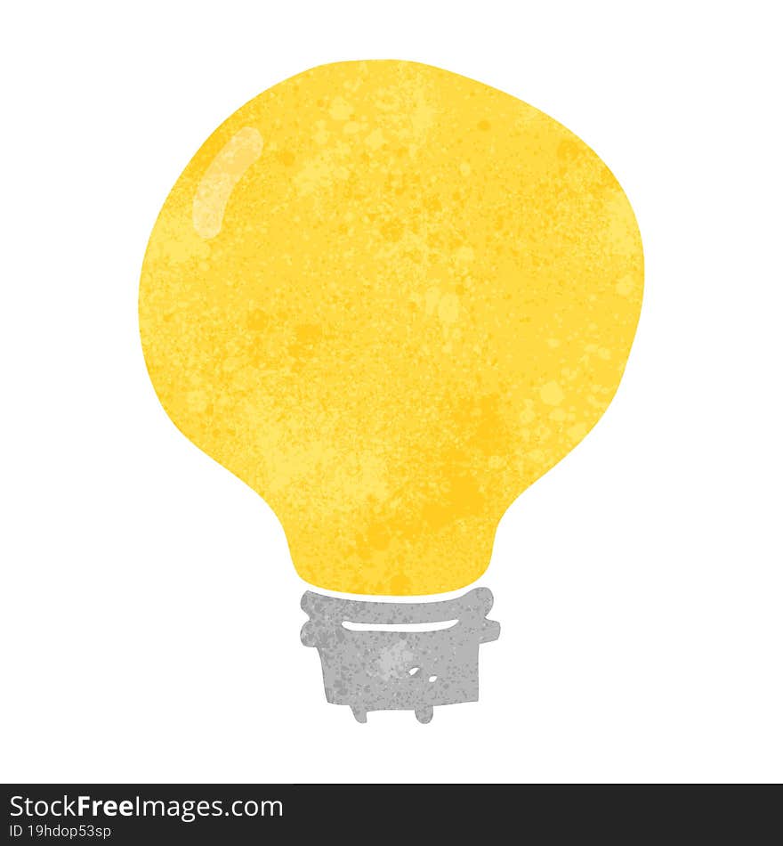 Retro Cartoon Light Bulb