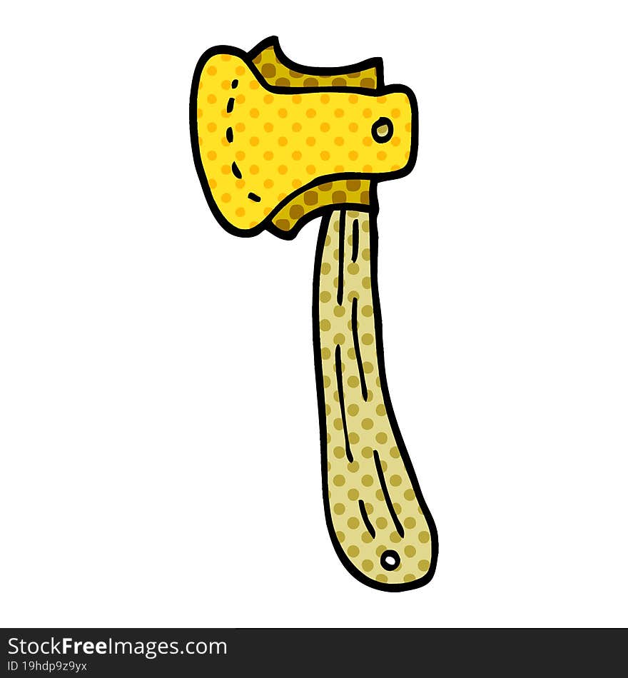 cartoon doodle long axe