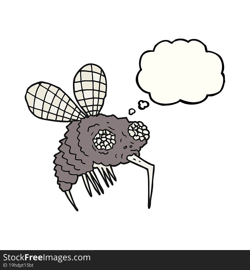 Thought Bubble Cartoon Fly