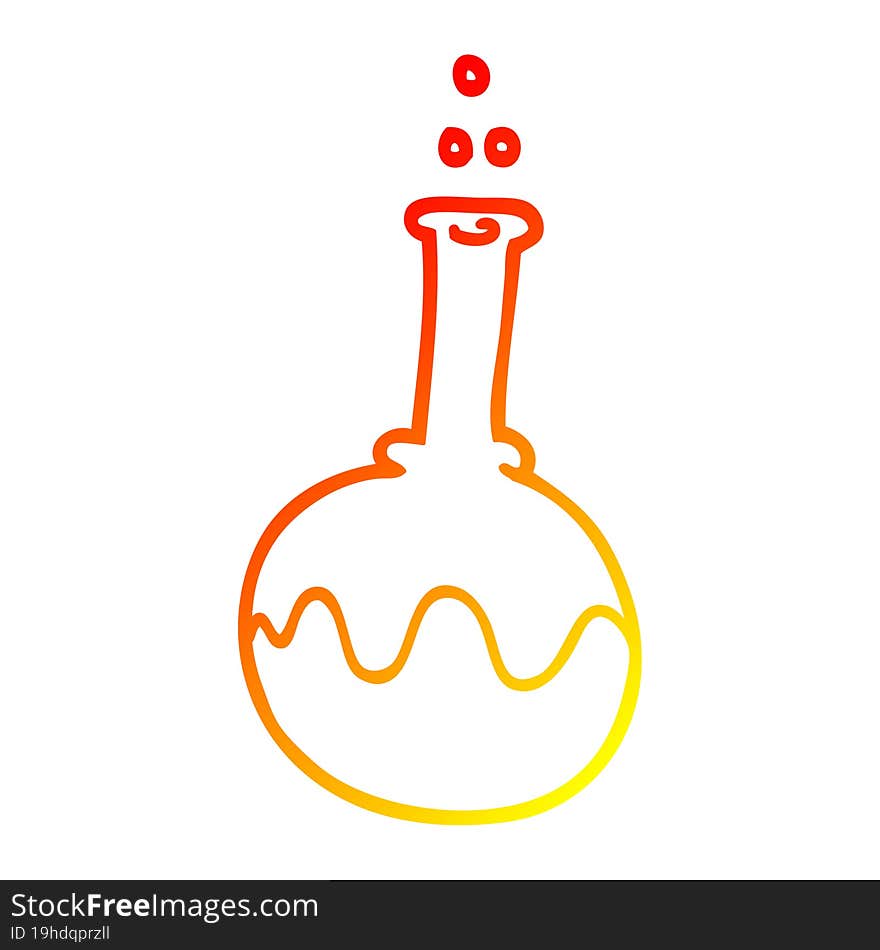 warm gradient line drawing cartoon science tube