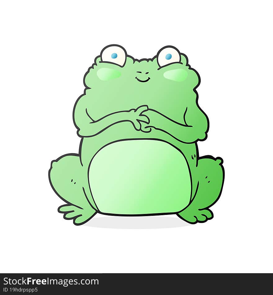 cartoon funny frog