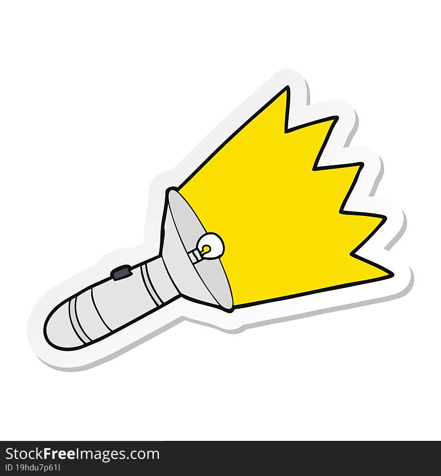 sticker of a old cartoon torch