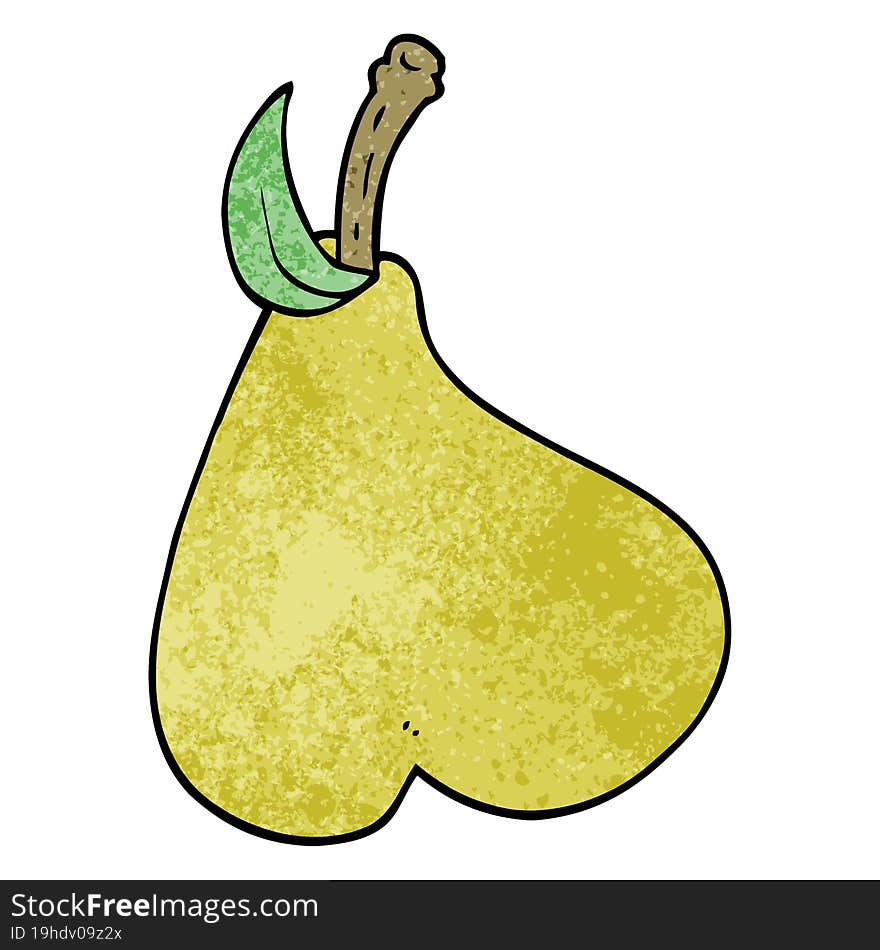 cartoon doodle of a pear