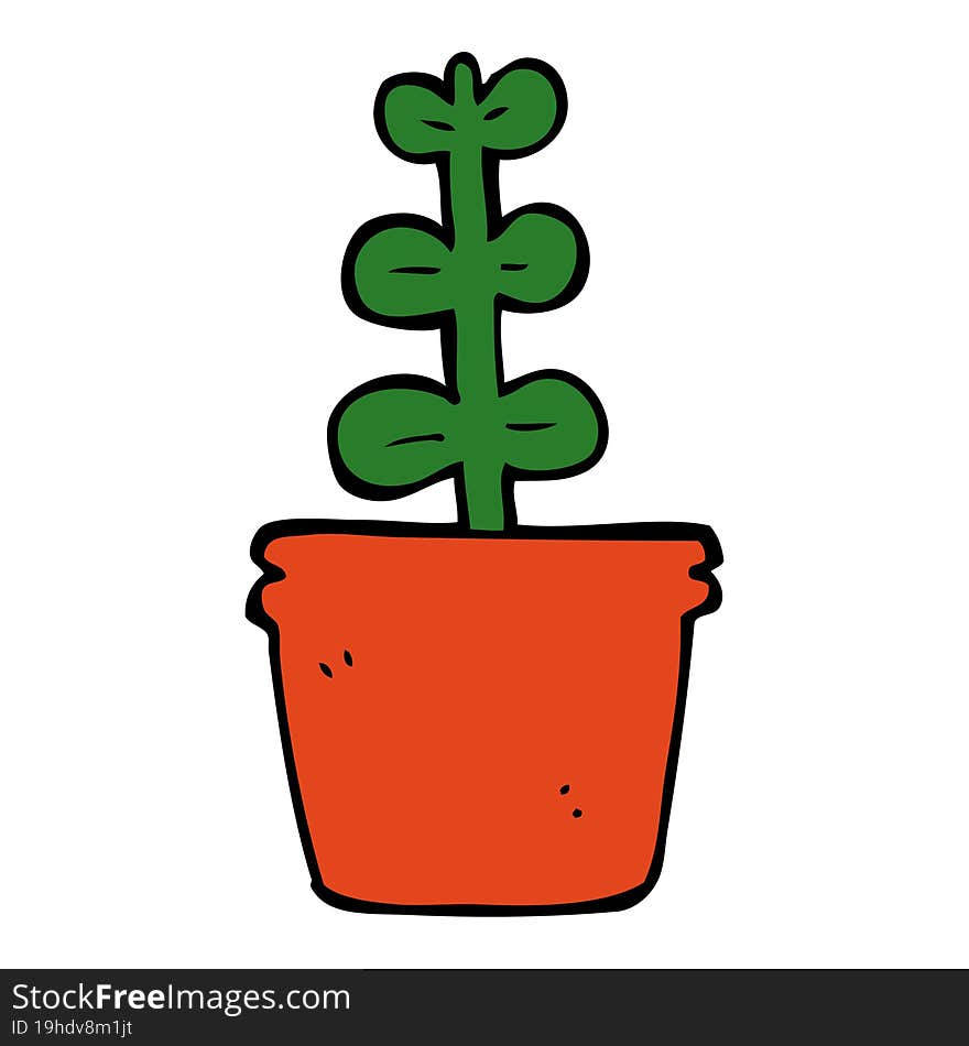 cartoon house plant