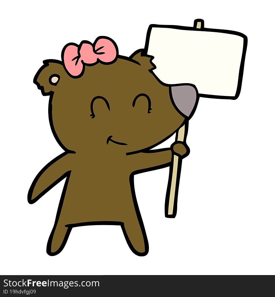 female bear cartoon. female bear cartoon