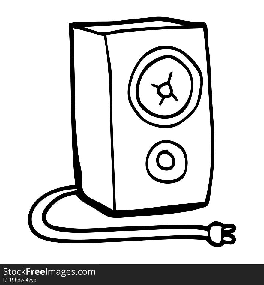 Line Drawing Cartoon Of A Speaker