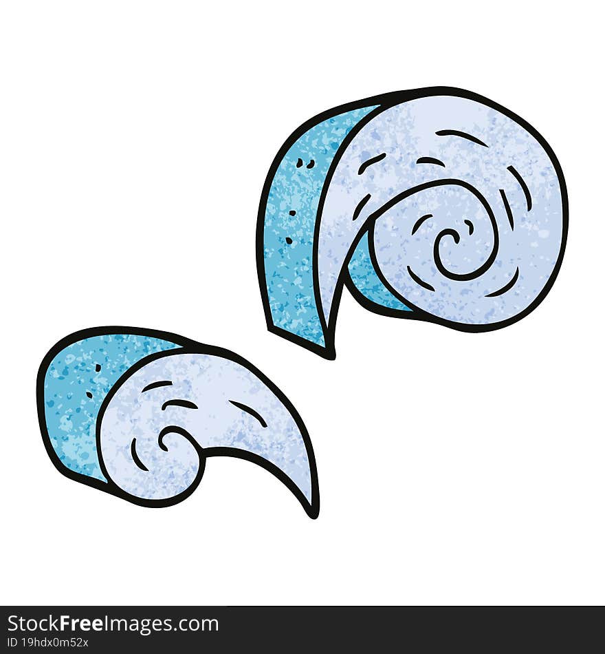 cartoon doodle decorative spiral element