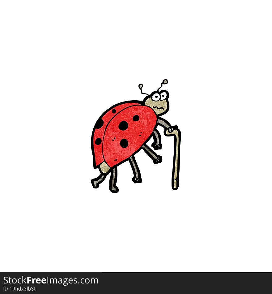 Cartoon Old Ladybug