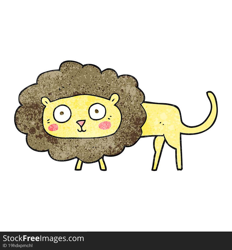 textured cartoon lion