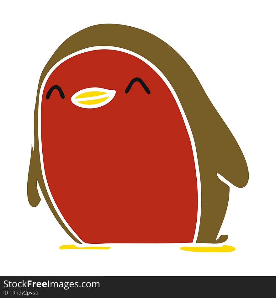 cartoon cute kawaii red robin