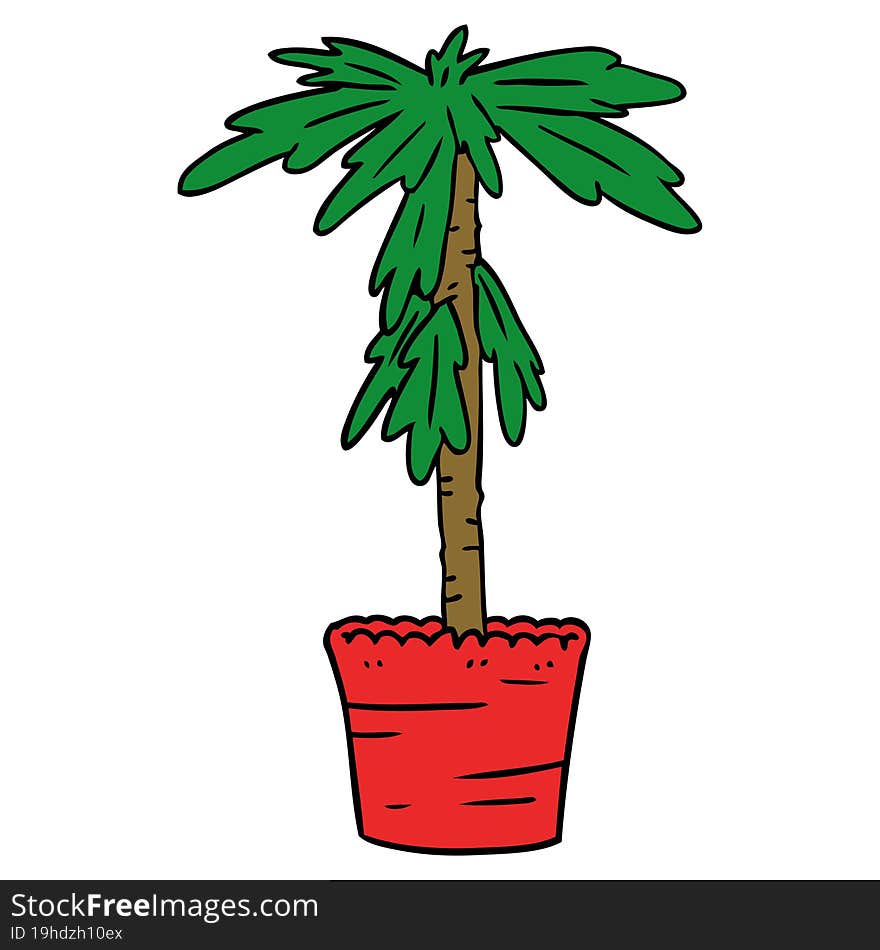 hand drawn cartoon doodle of a house plant