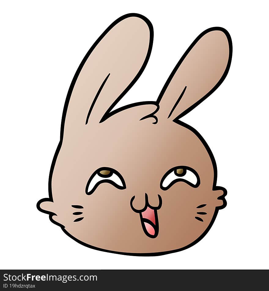 cartoon happy rabbit face. cartoon happy rabbit face